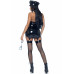 Leg Avenue | Вініловий костюм поліцейської Leg Avenue Vinyl Naughty Cop Black , платье, фуражка, наручники. Ціна 3999 грн. Фото: 1