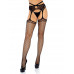 Leg Avenue | Черные чулки Leg Avenue Net Garterbelt Black. Ціна 995 грн. Фото: 1