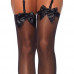 Leg Avenue | Чулки с бантиком Leg Avenue Sheer Thigh Highs, черные, O/S. Цена 495 грн. Фото: 1