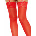 Leg Avenue | Чулки с кружевом One Size Alix Leg Avenue, красные. Цена 550 грн. Фото: 4