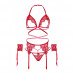 Leg Avenue | Комплект нижнего белья Leg Avenue Eyelash Lace Open Cup RED. Цена 2 027 грн. Фото: 4