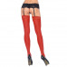 Leg Avenue | Прозрачные чулки с задним швом Leg Avenue, красные. Ціна 550 грн. Фото: 1