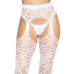 Leg Avenue | Leg Avenue Heart net suspender hose OS White. Ціна 869 грн. Фото: 5