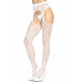 Leg Avenue | Leg Avenue Heart net suspender hose OS White. Ціна 869 грн. Фото: 3