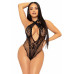 Leg Avenue | Leg Avenue Lace and net halter teddy Black O/S. Цена 968 грн. Фото: 2
