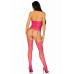 Leg Avenue | Leg Avenue High neck lace bodystocking Raspberry O/S. Ціна 891 грн. Фото: 1