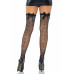 Leg Avenue | Чулки-сетка со швом сзади Leg Avenue Bow back seam thigh highs One size Black, атласный бант. Цена 619 грн. Фото: 2