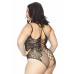 Leg Avenue | Leg Avenue Net and lace crotchless teddy Black 1X-2X. Цена 985 грн. Фото: 1