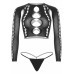 Leg Avenue | Комплект Leg Avenue Long sleeve crop top & string Black One Size. Ціна 1389 грн. Фото: 2