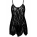 Leg Avenue | Пеньюар Leg Avenue Rose Lace Flair Chemise Black One Size. Ціна 985 грн. Фото: 2