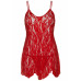Leg Avenue | Пеньюар Leg Avenue Rose Lace Flair Chemise Red Plus Size. Цена 1 229 грн. Фото: 1
