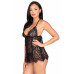 Leg Avenue | Пеньюар Leg Avenue Floral lace babydoll & string Black M. Цена 2 189 грн. Фото: 5