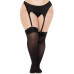 Leg Avenue | Чулки Leg Avenue Lace top opaque thigh highs Black 1X/2X. Цена 619 грн. Фото: 2