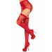 Leg Avenue | Чулки Leg Avenue Leg Avenue Lace thigh highs & garterbelt Red One Size. Цена 1 029 грн. Фото: 1