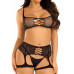 Leg Avenue | Комплект Leg Avenue Top and garter harness Black One Size. Цена 755 грн. Фото: 3