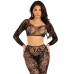 Leg Avenue | Комплект Leg Avenue Crop top & footless tights Black One Size. Ціна 1389 грн. Фото: 2