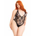 Leg Avenue | Боди Leg Avenue Floral lace deep-V teddy Black 1X/2X. Цена 1 180 грн. Фото: 2