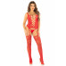 Leg Avenue | Комплект Leg Avenue Cami Garter with Stockings and String One Size, Red. Ціна 1529 грн. Фото: 3