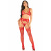 Leg Avenue | Комплект Leg Avenue Bra Top, String and Garter Belt Stockings One Size, Red. Цена 1 469 грн. Фото: 2