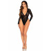 Leg Avenue | Боди Leg Avenue Rhinestone Lace Deep-V Bodysuit One Size, Black. Ціна 1529 грн. Фото: 3