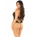 Leg Avenue | Боди Leg Avenue Lace Floral Lace Halter Teddy with Flutter Accent One Size, Black. Ціна 1529 грн. Фото: 3