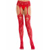 Leg Avenue | Колготки Leg Avenue Net Stockings with Attached Garter Belt One Size Red. Ціна 699 грн. Фото: 3