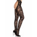 Leg Avenue | Колготки Leg Avenue Rose Lace Crotchless Tights with Open One Size Black. Цена 789 грн. Фото: 2