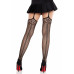 Leg Avenue | Колготки-чулки Leg Avenue Backseam Net Stockings with Garter Belt One Size Black. Цена 699 грн. Фото: 7