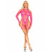 Leg Avenue | Бодистокинг Leg Avenue Fishnet Garter Harness and Teddy One Size Neon Pink. Цена 1 369 грн. Фото: 4
