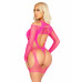 Leg Avenue | Бодистокинг Leg Avenue Fishnet Garter Harness and Teddy One Size Neon Pink. Цена 1 369 грн. Фото: 1