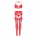 Leg Avenue | Женский комплект нижнего белья со стразами Leg Avenue, 3 предмета, красный. Цена 1 850 грн. Фото: 7