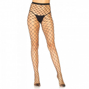 Leg Avenue | Колготки в сітку з перлами чорні Leg Avenue Faux pearl fence net tights O / S. Ціна: 1614 грн