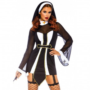 Leg Avenue | Костюм монашки Leg Avenue Twisted Sister 2 предмета, черный, S/M. Цена: 2 899 грн