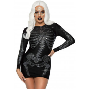 Leg Avenue | Мини-платье скелета со стразами M Leg Avenue Skeleton Rhinestone, черное. Ціна: 3250 грн