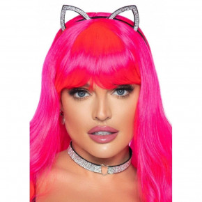 Leg Avenue | Набор аксессуаров Bling Kitty Leg Avenue со стразами, ушки и чокер. Ціна: 699 грн