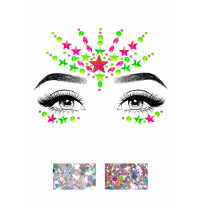 Leg Avenue | Наклейка с драгоценностями Leg AvenueVibe Neon Face jewels sticker O/S. Цена: 1 100 грн