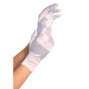 Leg Avenue | Перчатки сатиновые Leg Avenue Satin Wrist белые, One Size. Цена: 995 грн