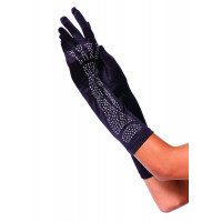 Leg Avenue | Рукавички зі стразами Skeleton Bone Elbow Length Gloves від Rhinestone Leg Avenue, чорні. Ціна 845 грн
