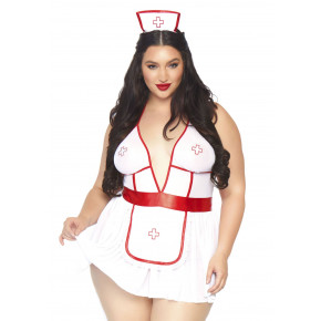 Leg Avenue | Leg Avenue Roleplay Nightshift Nurse + 1X-2X White/Red. Цена: 1 767 грн