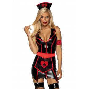 Leg Avenue | Leg Avenue Vinyl Naughty Nurse S Black/Red. Ціна: 3569 грн