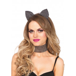 Leg Avenue | Leg Avenue Cat ear headband & choker set Black. Ціна: 1229 грн