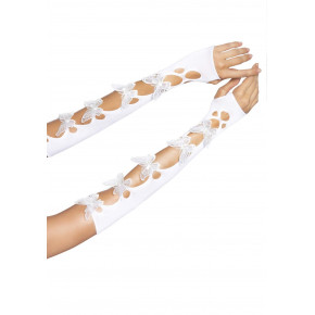 Leg Avenue | Leg Avenue Butterfly applique arm warmers White. Цена: 891 грн