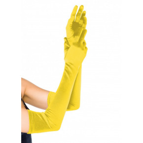Leg Avenue | Длинные перчатки Leg Avenue Extra Long Satin Gloves yellow. Цена: 891 грн