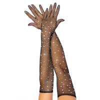 Leg Avenue | Длинные перчатки Leg Avenue Rhinestone opera length gloves. Цена 599 грн