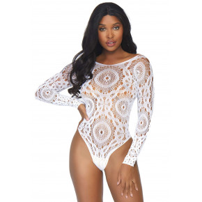 Leg Avenue | Боди Leg Avenue Snap crotch thong back teddy White M/L. Цена: 1 429 грн