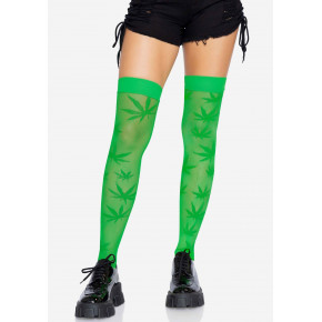 Leg Avenue | Чулки Leg Avenue 420 Net thigh highs Green. Цена: 689 грн