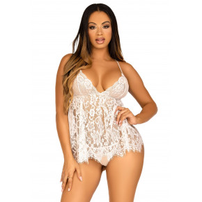 Leg Avenue | Пеньюар Leg Avenue Floral lace babydoll & string White M. Ціна: 2069 грн