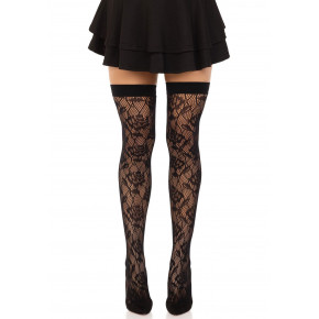 Leg Avenue | Чулки Leg Avenue Wild rose net thigh highs One Size. Цена: 589 грн