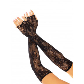 Leg Avenue | Митенки Leg Avenue Lace Opera Length Fingerless Gloves Black. Цена: 579 грн