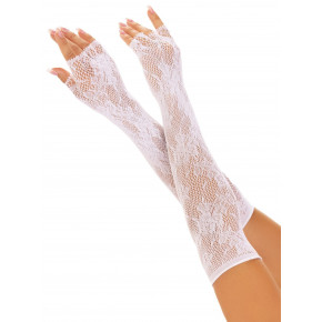Leg Avenue | Митенки Leg Avenue Lace Opera Length Fingerless Gloves White. Цена: 579 грн